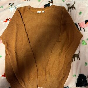 GAP KIDS SIZE XXL (14-16) ORANGE KNIT SWEATER